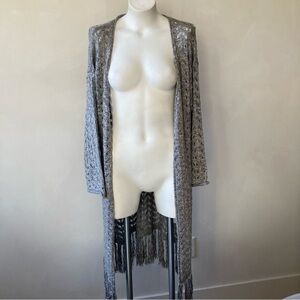 World Market | Boho Crochet Fringe Shawl Cape Sweater Shrug